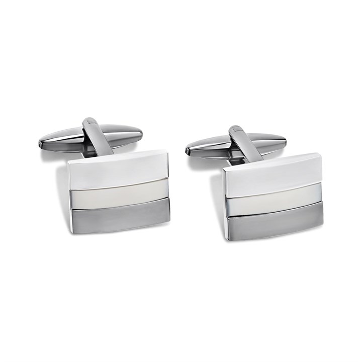 Mother of Pearl Striped Cufflinks - A53189