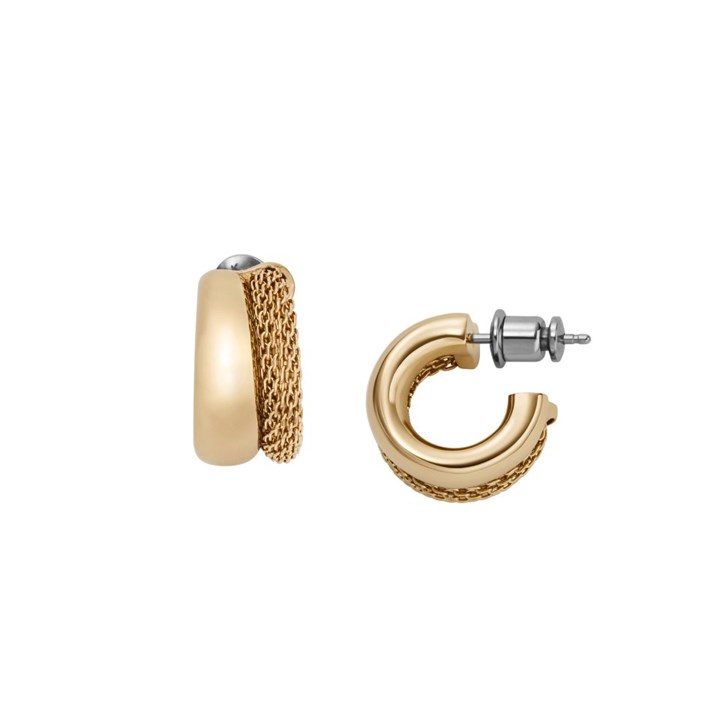 Skagen SKJ1595710 Gold Tone Hoop Earrings - A70264