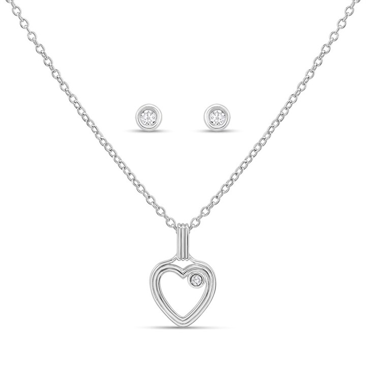 Skagen SKJS0035SET Elin Lab Grown Diamond Necklace and Earring Set - A70302