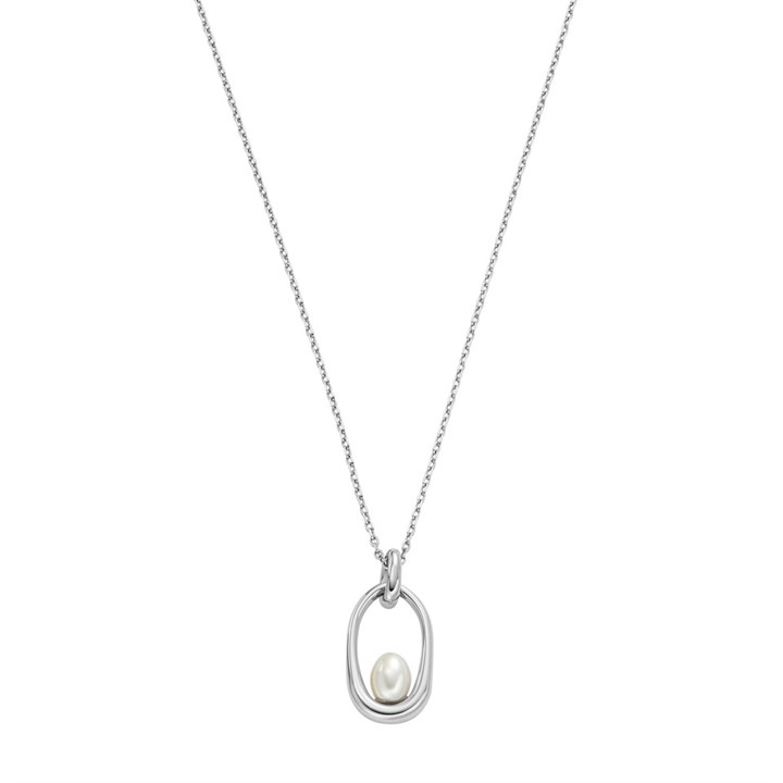 Skagen SKJ1796040 Silver Tone Immitation Pearl Necklace - A7166