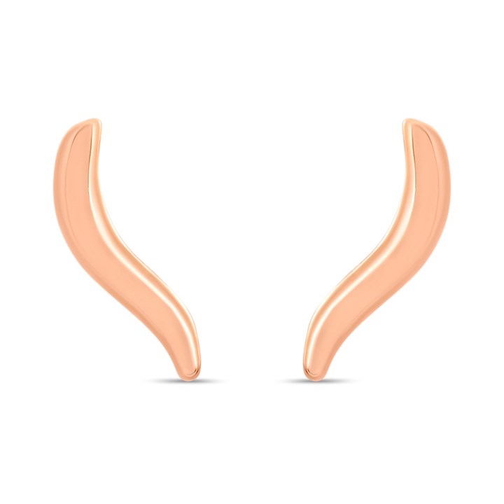 Skagen SKJ1783791 Essential Wave Rose Tone Steel Stud Earrings - A7169