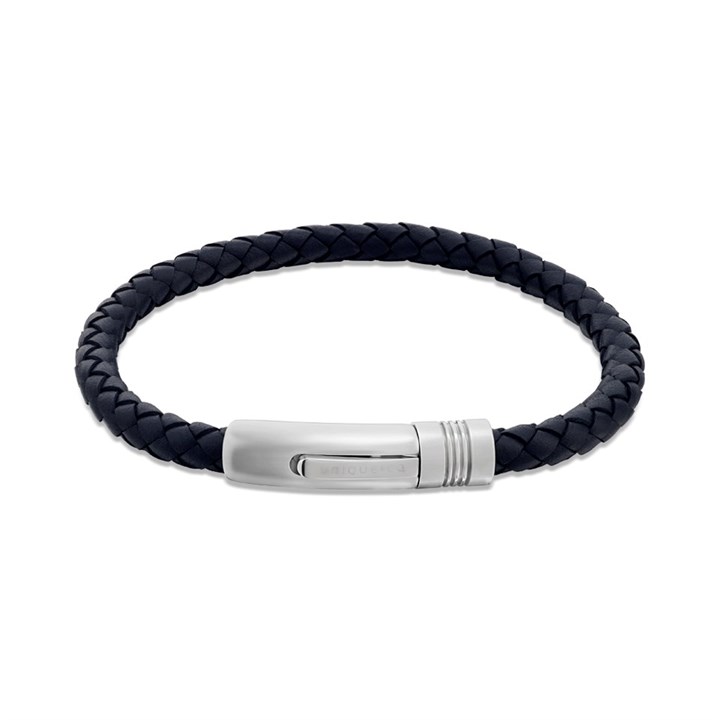 Unique Navy Leather Bracelet - A73126