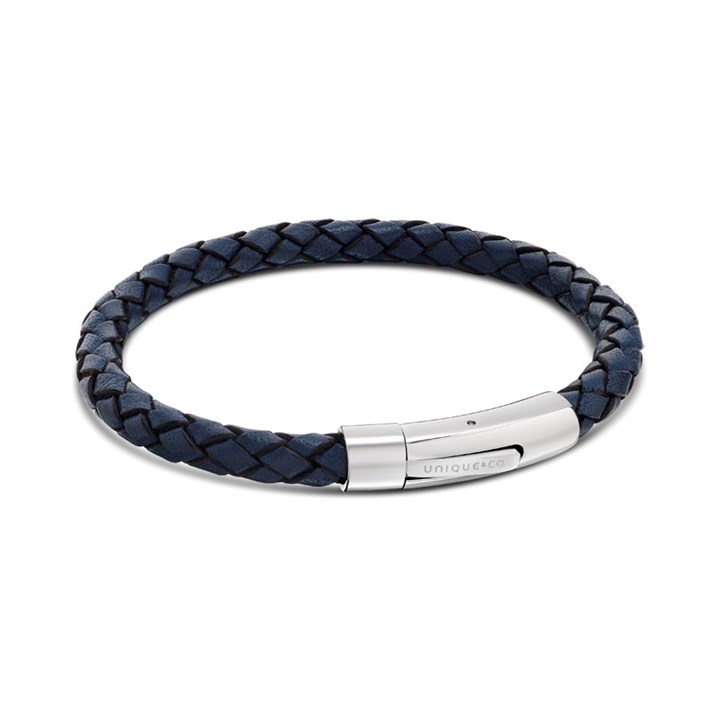 Unique Blue Leather Bracelet - A73132