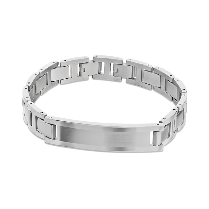 Unique Stainless Steel Matte And Polished Bracelet - A73135