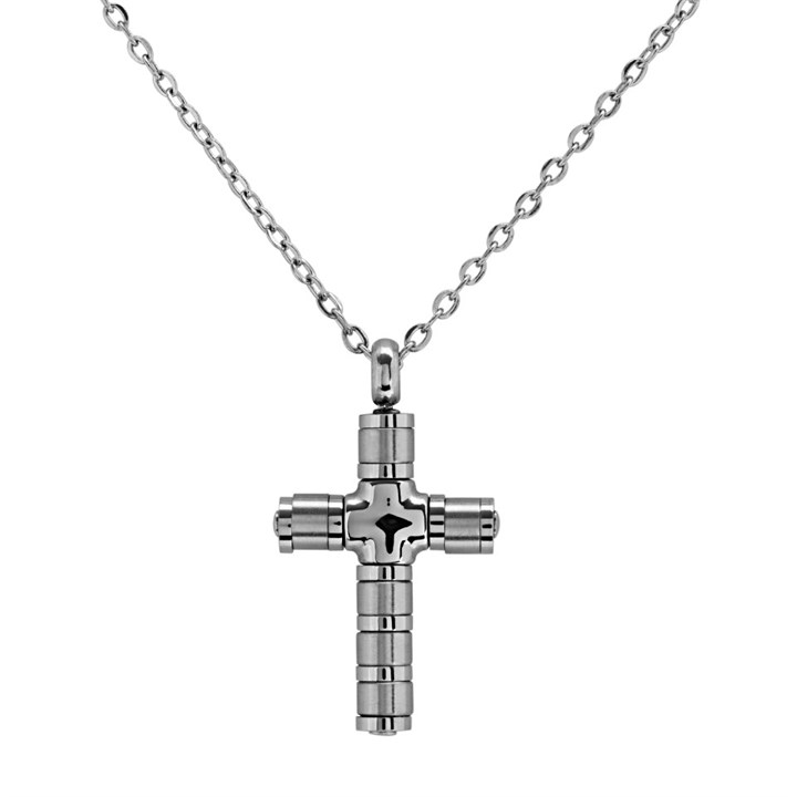 Unique Stainless Steel Cross Necklace - A7387