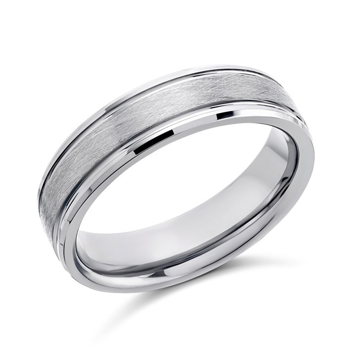 Unique Tungsten Carbide Ring - 6mm - A7390