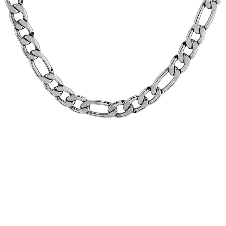 Unique Stainless Steel Figaro Chain - 20in - A7394