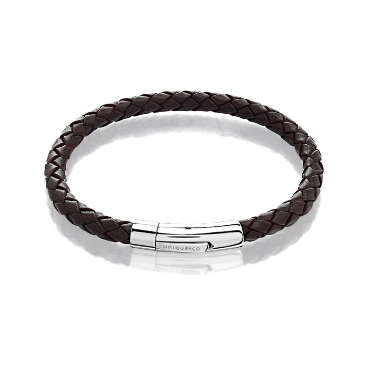 Unique Brown Leather Bracelet - A7396