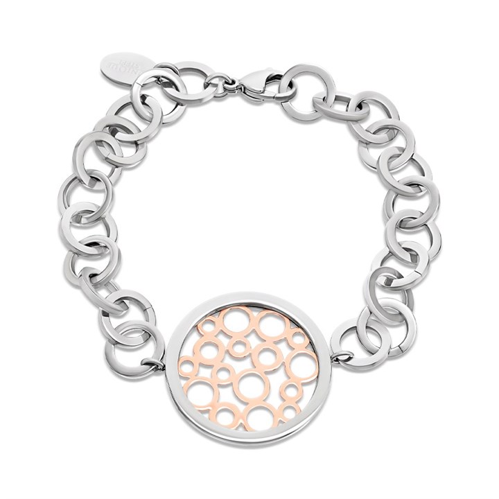 Unique Steel Rose I.P. Plated Bracelet - A7404