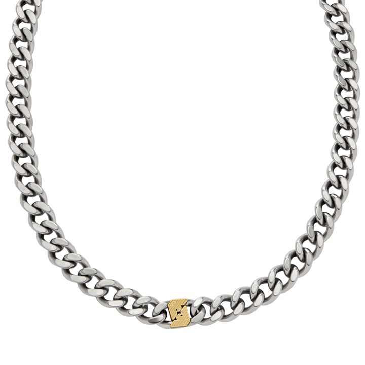 Emporio Armani EGS3187040 Stainless Steel Curb Necklace - A9114