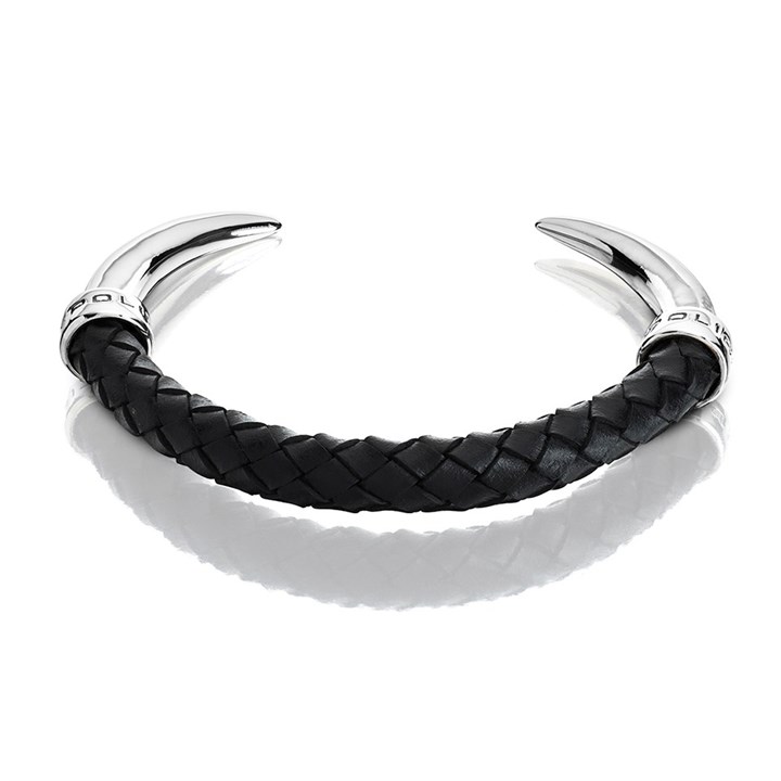 Police PEAGB2211902 Talon Black Leather Bracelet - A98212