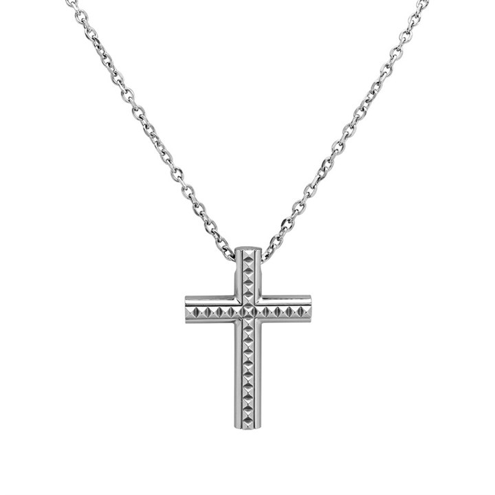 Police PEAGN0001401 Geometric Cross Necklace - A98238