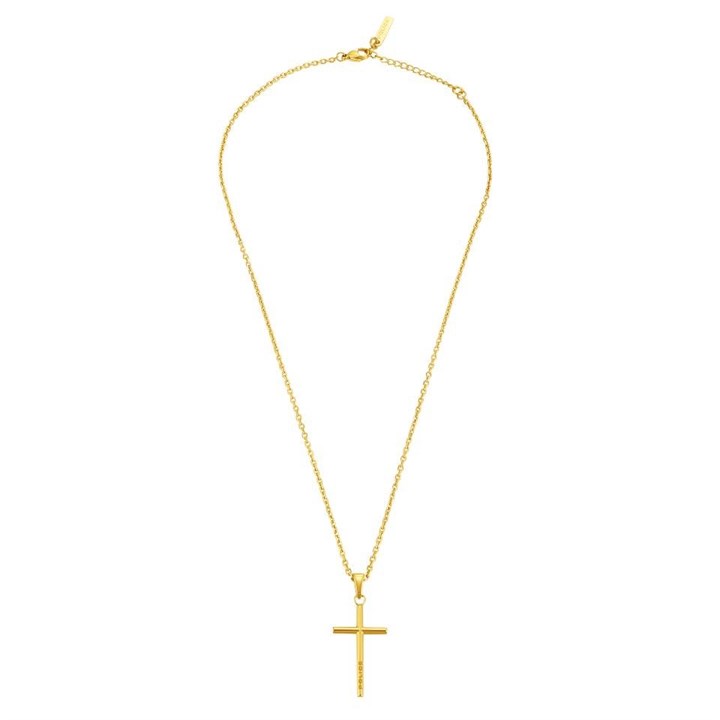 Police PEAGN0010902 Wrangell II Gold Plated Steel Cross - A98276