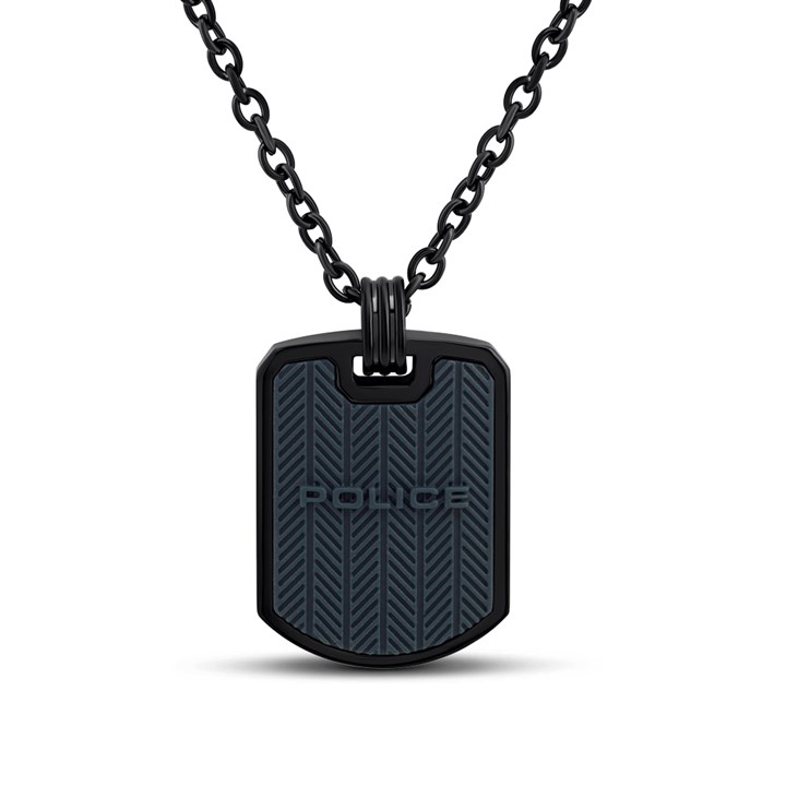 Police PJ.26400PSUGR/03 ONSET IP Gun Metal Tone Tag Necklace - A98373
