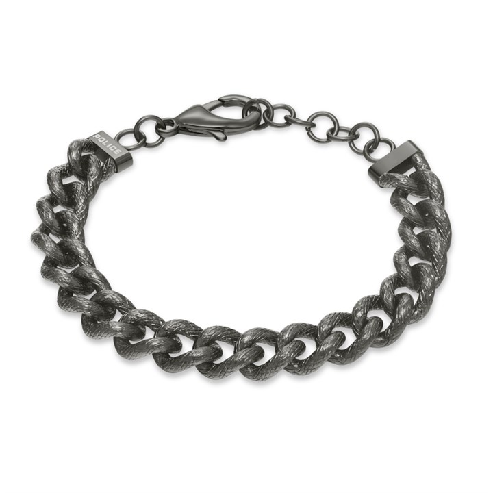 Police PEAGB0032303 Stainless Steel Gun Metal Plated CRANK Bracelet - A98393
