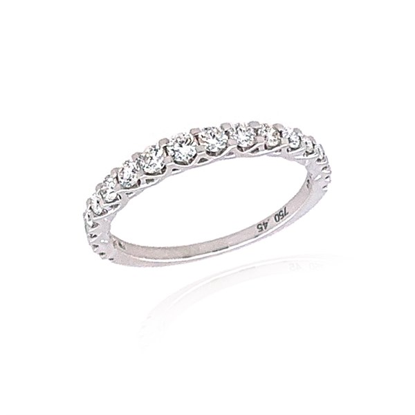18ct White Gold Diamond Half Eternity Ring 45pts D0708 Chapelle