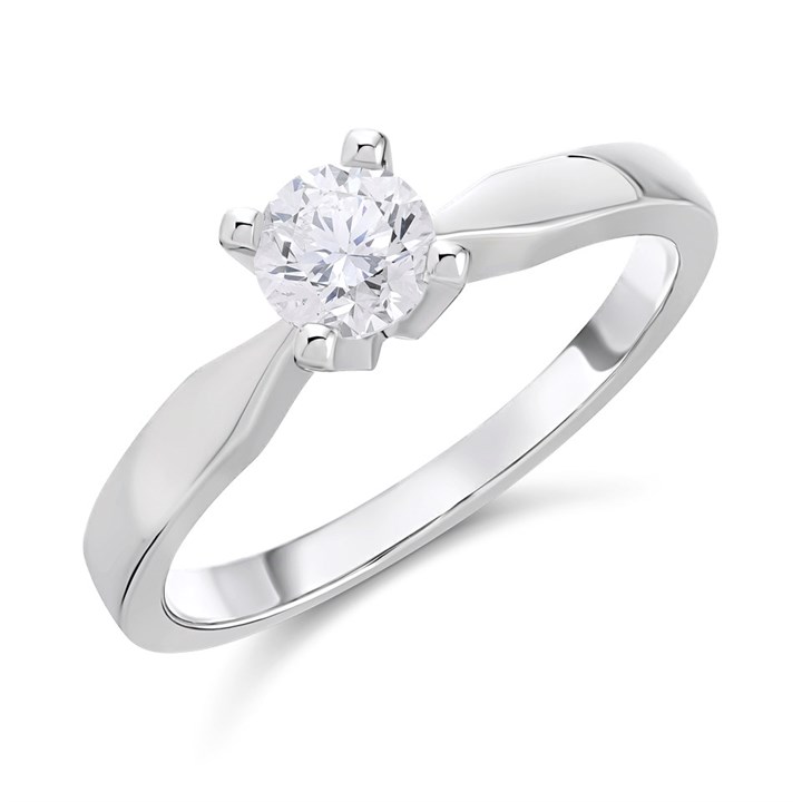 Polar Fire Platinum Diamond Solitaire Engagement Ring - 1/2ct - D08129