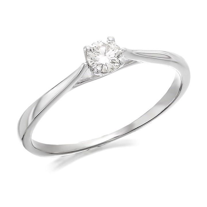 Platinum Diamond Solitaire Ring - 15pts - AGI Certificated - D0812