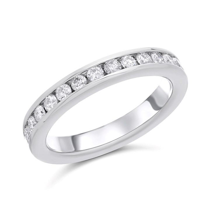 Platinum 1 Carat Diamond Full Eternity Ring - D08135