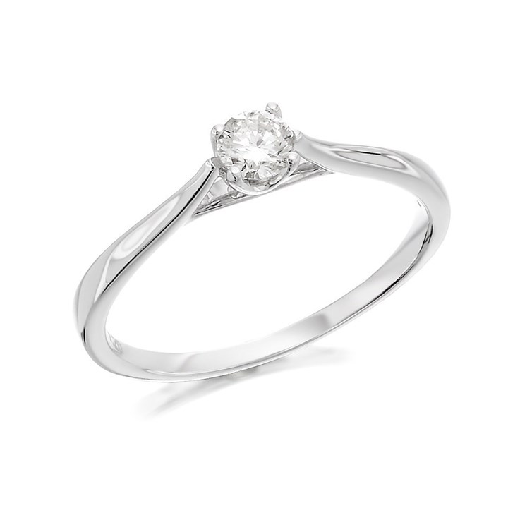 Platinum Diamond Solitaire Ring - 20pts - AGI Certificated - D0813