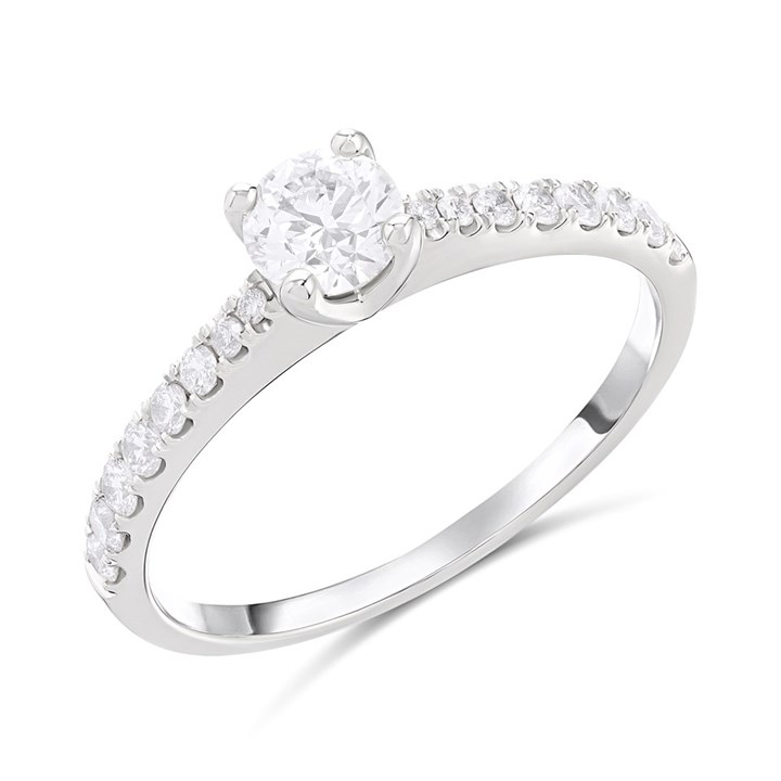 Platinum Polar Fire Singlestone Diamond Ring - 70pts (GLI Certificated) - D08165