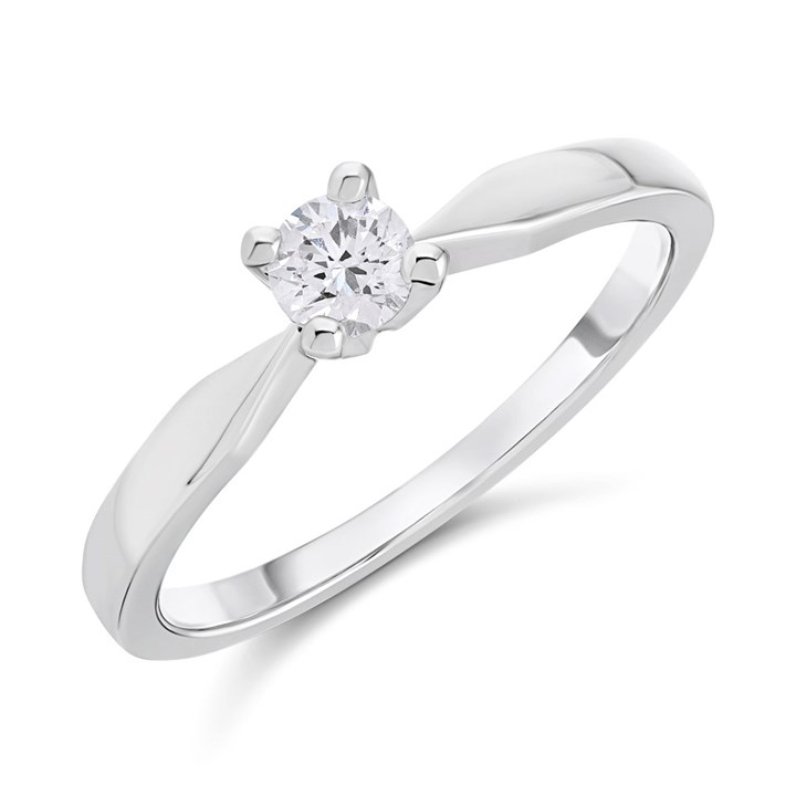 Polar Fire Platinum Diamond Solitaire Engagement Ring - 1/4ct - D0820