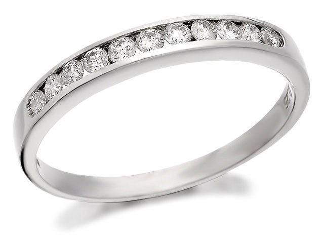 Platinum Diamond Half Eternity Ring - 1/4ct - D0823