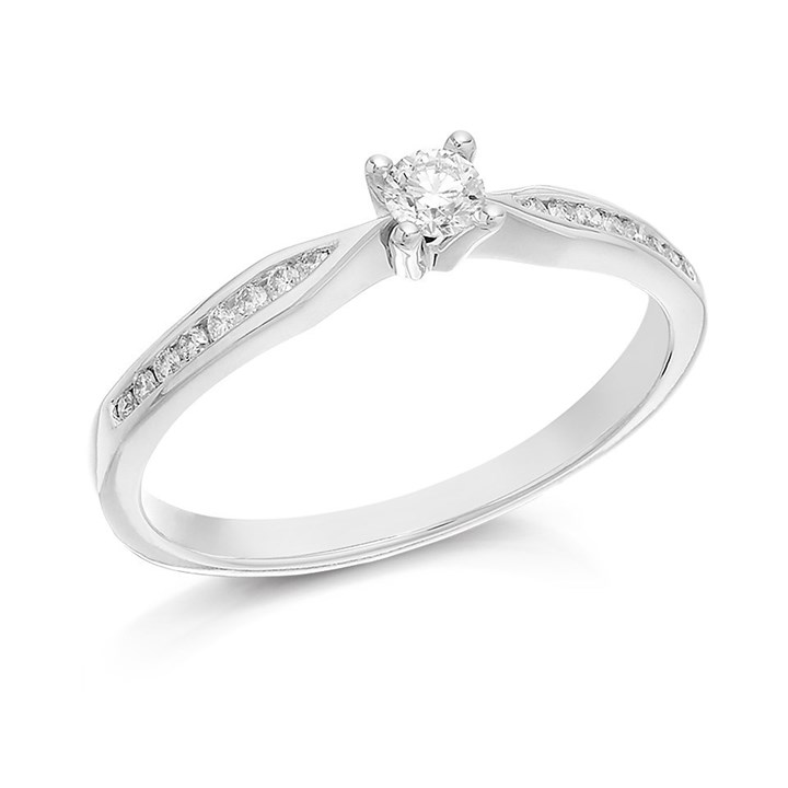 Platinum Diamond Ring - 1/4ct - D0851