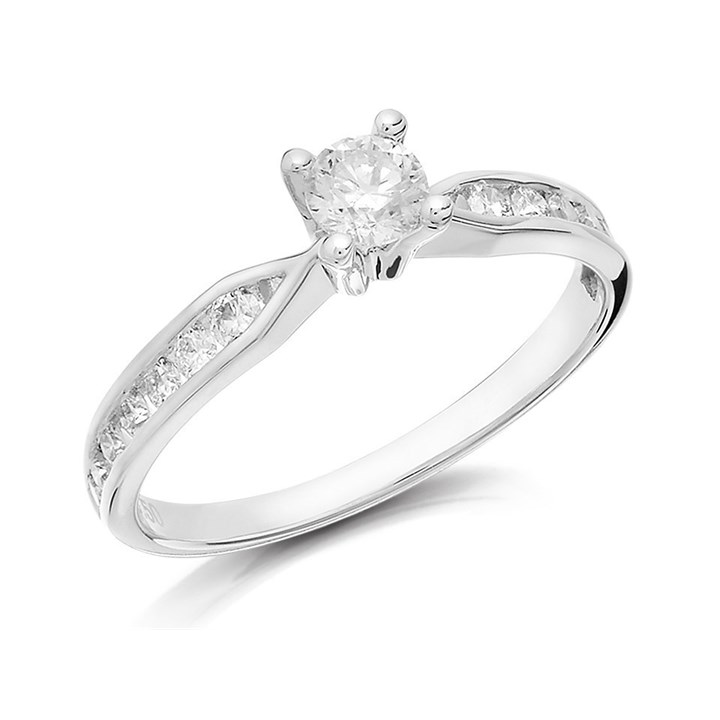 Platinum Diamond Ring - 1/2ct - D0855