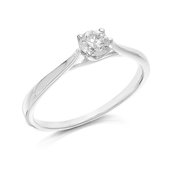 Platinum Diamond Solitaire Ring - 1/4ct - AGI Certificated - D0869