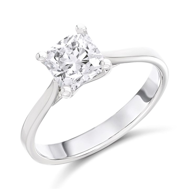 Arctic Circle Platinum 1.29 Carat Radiant Cut Diamond Solitaire Ring - IGI Certificated - D3113
