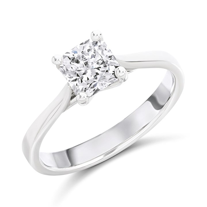 Arctic Circle Platinum 1 Carat Radiant Cut Diamond Solitaire Ring - IGI Certificated - D3114