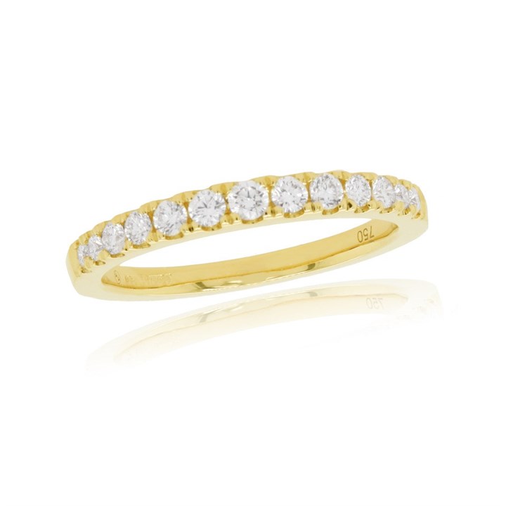 18ct Gold Diamond Half Eternity Ring - 36pts - D4209