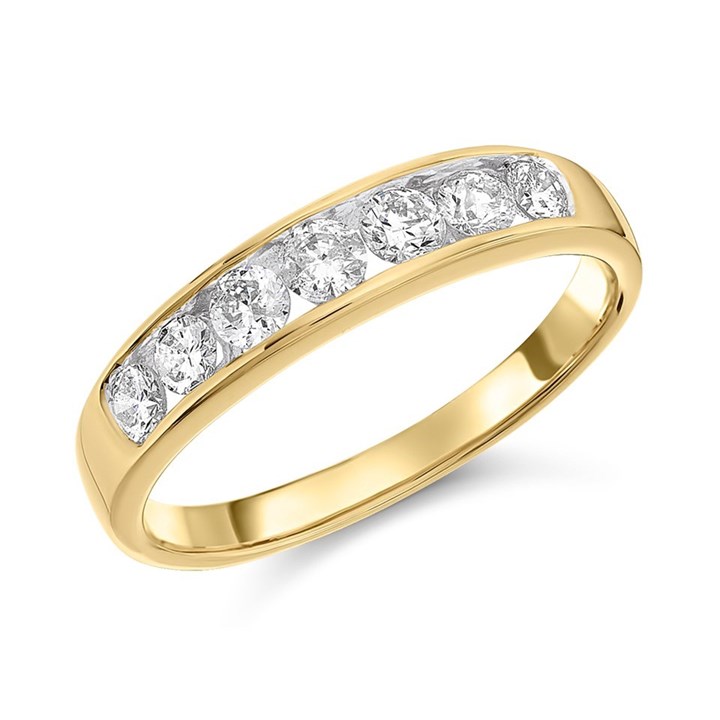 18ct Gold Diamond Half Eternity Ring - 1/2ct - D4217