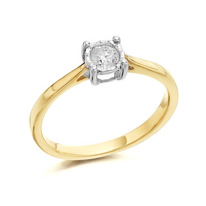 9ct Gold Diamond Ring - 20pts - D5033