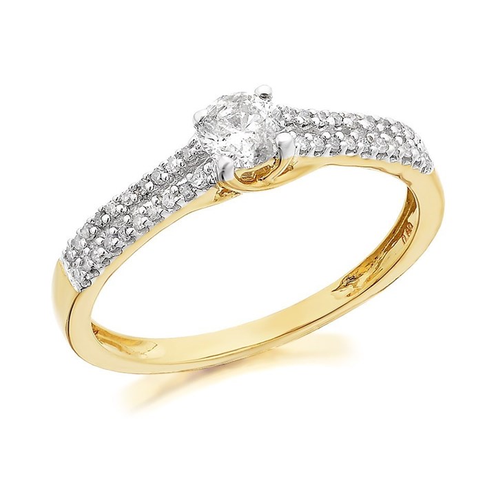 9ct Gold Diamond Ring - 1/3ct - D5106