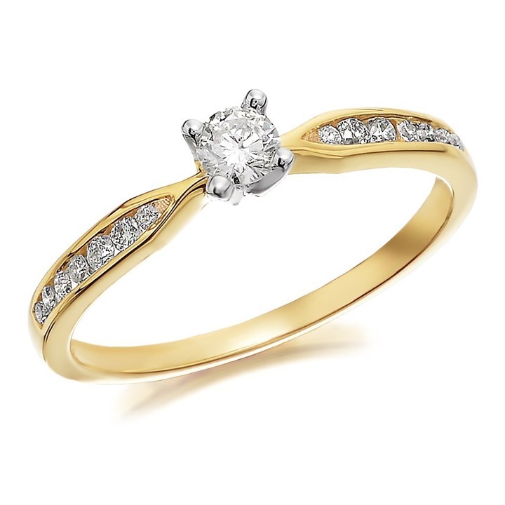 9ct Gold Diamond Ring - 1/4ct - D5110