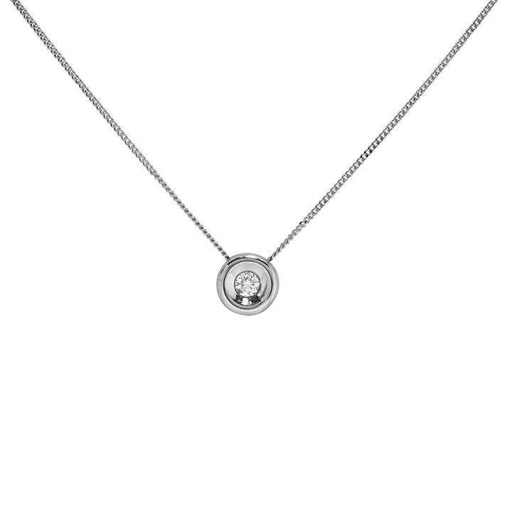 Love It! 9ct White Gold Diamond Circle Necklace - D56133