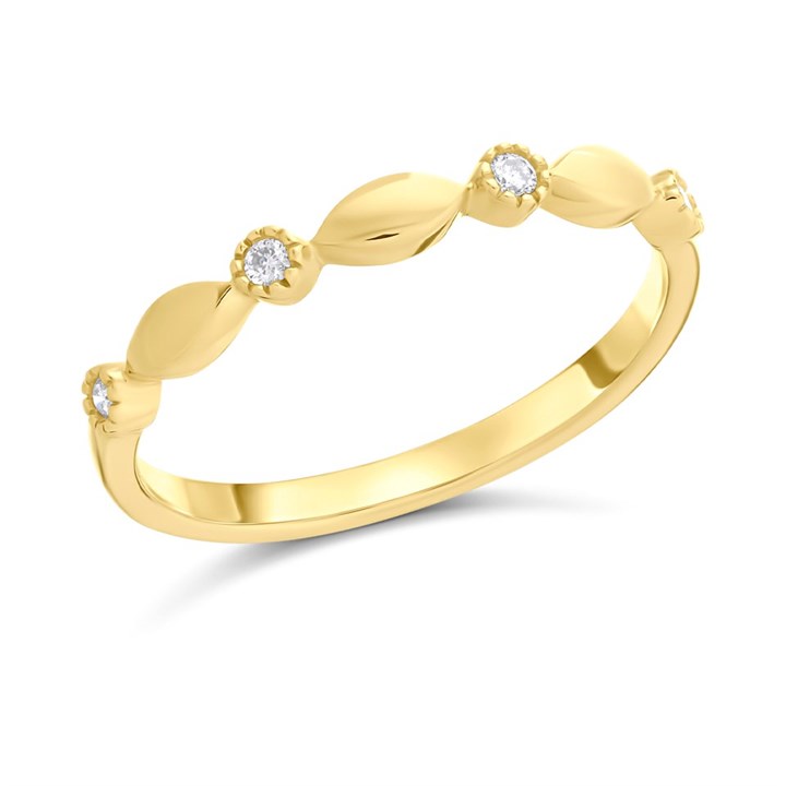 9ct Gold Diamond Band Ring - 5pts - D5820