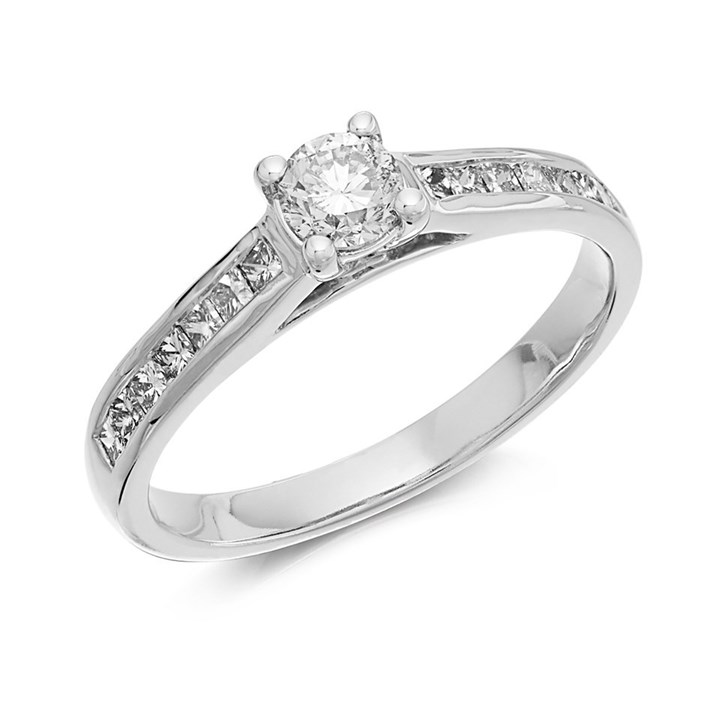 9ct White Gold Diamond Ring - 1/2ct - AGI Certificated - D66110