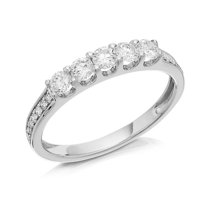 9ct White Gold Diamond Ring - 1/2ct - AGI Certificated - D71177