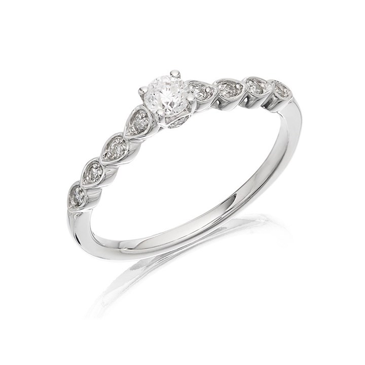 9ct White Gold Diamond Ring - 1/4ct - D71181