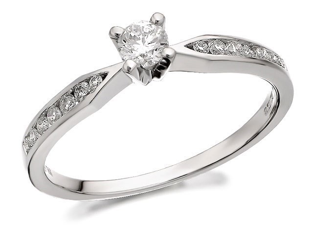 9ct White Gold Diamond Ring - 1/4ct - D7740