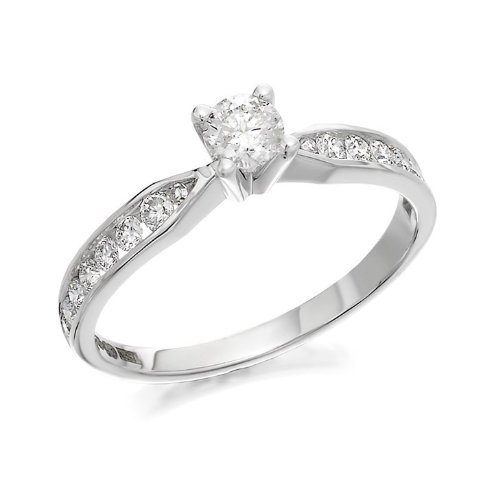9ct White Gold Diamond Ring - 1/2ct - D7782