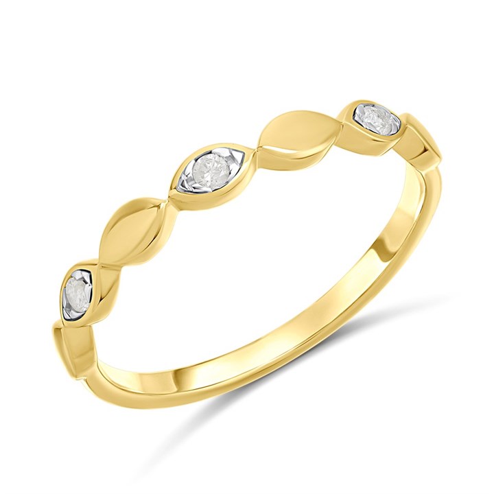 9ct Gold Fancy Diamond Band Ring - D80165