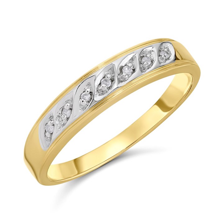 9ct Gold Diamond Band Ring - D80252