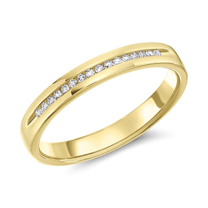 9ct Gold Diamond Half Eternity Ring - 7pts - D80257