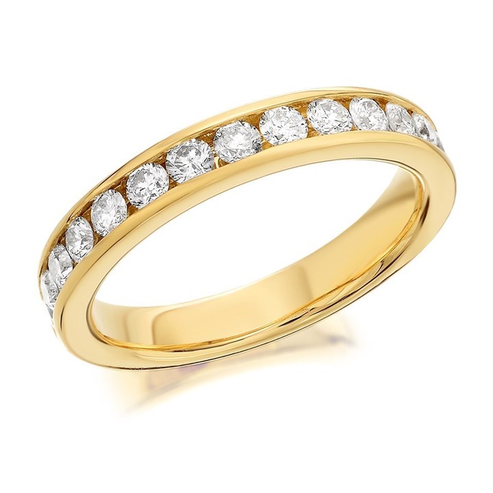 9ct Gold Diamond Half Eternity Ring - 3/4ct - AGI Certificated - D8064