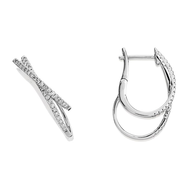 9ct White Gold Diamond Wedding Earrings - 1/4ct per pair - D9680