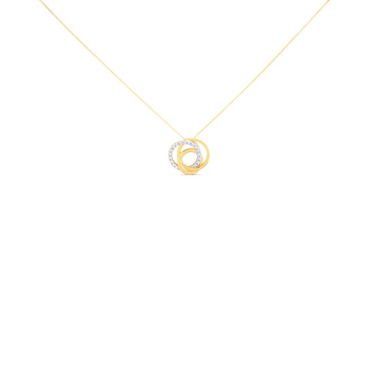 9ct Gold Diamond Open Knot Necklace - 10pts - D97113